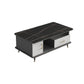 Modern Style Black Gold/white/platinum/gray Slate Top Metal Base Coffee Table