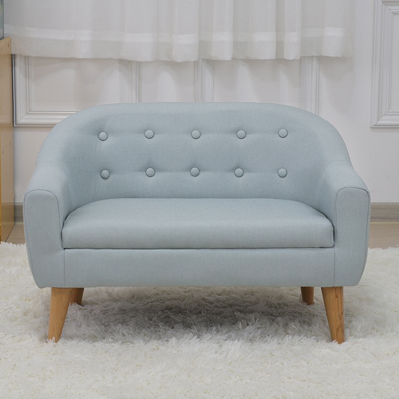 Contemporary Cotton Blend Tufted Split-Back Settee Couch for Children Clearhalo 'furn' 'furn_sofas' 'Furniture' 'Living Room Furniture' 'Sofa' 'sofas' 1200x1200_55678b2e-57c5-4fff-959c-270c800be9da