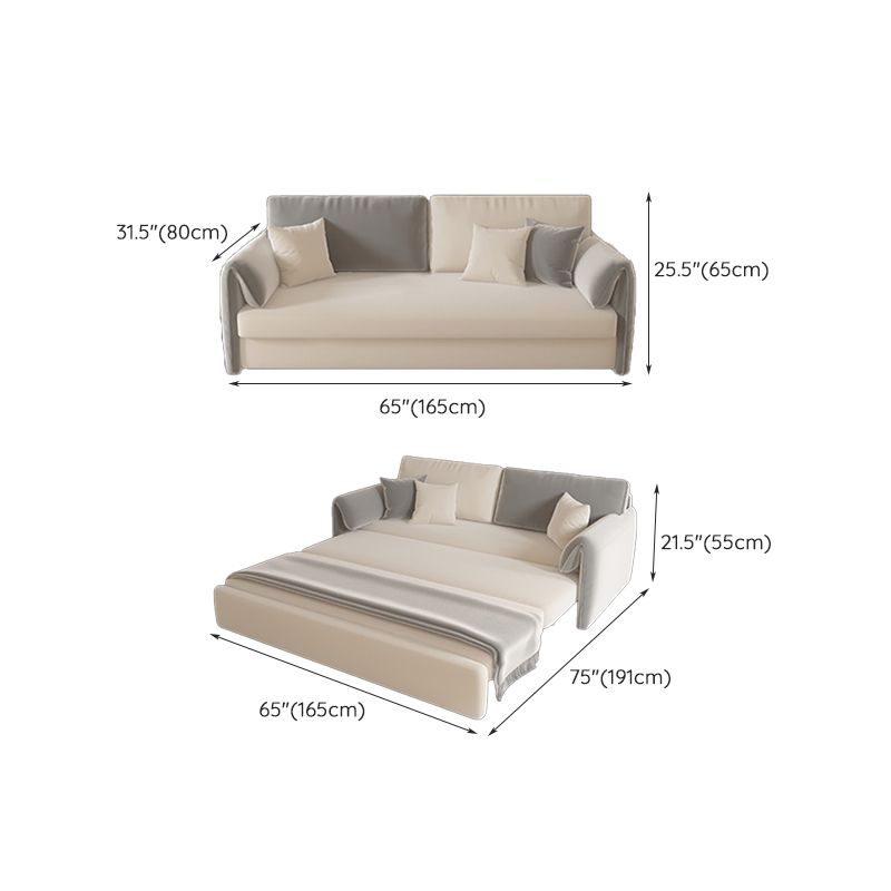 Contemporary Foldable Futon Sleeper Gray Futon Sleeper Sofa Bed Clearhalo 'furn' 'furn_futons' 'Furniture' 'Futons & Daybeds' 'Futons' 'Living Room Furniture' 1200x1200_5567d6f7-7bf6-461e-82c8-86a2d0c8a32d