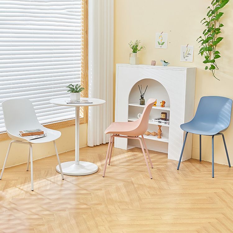 Contemporary Design Plastic Dining Armless Chair Solid Back Chair for Home Clearhalo ' kitchen&dining_furn' 'Dining Chairs' 'Dining Tables & Seating' 'dining_chair' 'Furniture' 'furniture_dining_chair' 'Kitchen & Dining Furniture' 'kitchen' 1200x1200_55680f69-eaea-4b53-b1ce-cb98218647c3