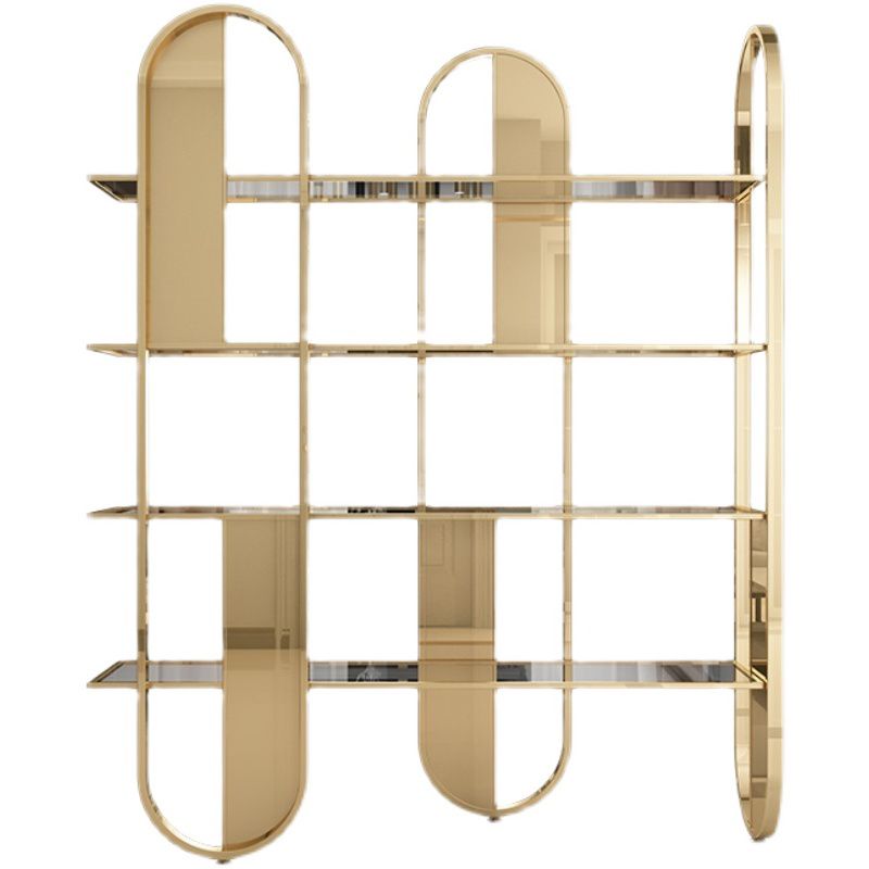 Geometrische moderne stijl boekenkast metal open terug boekenplank voor thuiskantoor