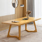 Rectangle Wood Color Dining Table Pine Solid Wood Table Modern with Double Pedestal Clearhalo ' dining_table' 'Dining Tables & Seating' 'Dining Tables' 'Furniture' 'furniture_dining_table' 'Kitchen & Dining Furniture' 'kitchen&dining_furn' 'kitchen' 'kitchen_dining_table' 1200x1200_55696315-8829-4ad6-8ed4-1529b2dca47f