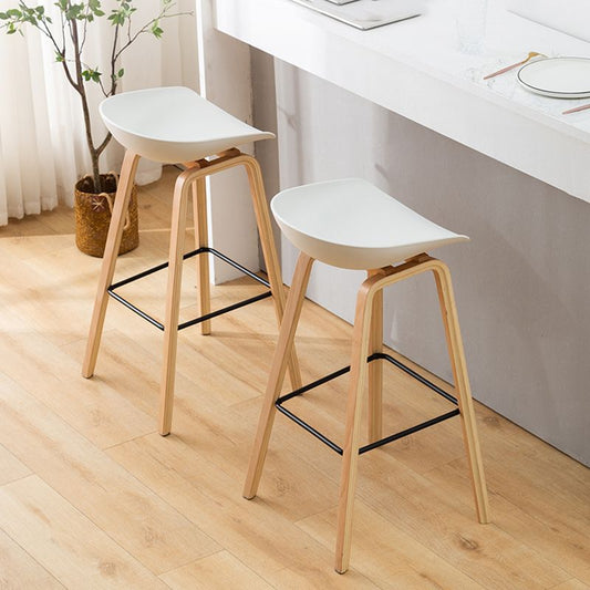 Scandinavia Style Bar-stool Wooden Legs PP Bucket Seat for Restaurant Bar Clearhalo 'Bar Furniture' 'Bar Stools' 'bar_stools' 'furn' 'furn_bar_stools' 'furniture_bar_stools' 'Kitchen & Dining Furniture' 'kitchen&dining_furn' 'kitchen' 'kitchen_furn' Furniture' 1200x1200_556b03b4-7574-4083-b855-f6afb42c782e