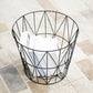 Storage Contemporary Coffee or End Table with Metal Round Top