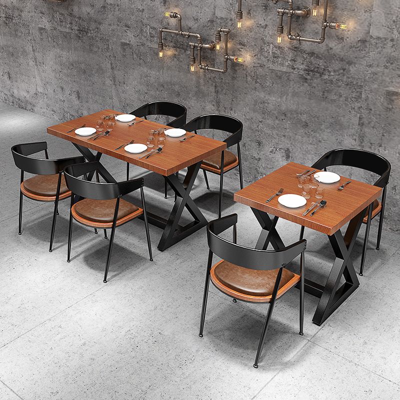 Muebles modernos de madera maciza 1/3/5 PCS Altura estándar Juego de mesa de comedor