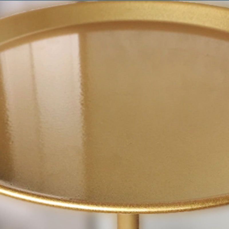 Tavolino in metallo tondo rotondo in metallo alto 21 "Tavolino.