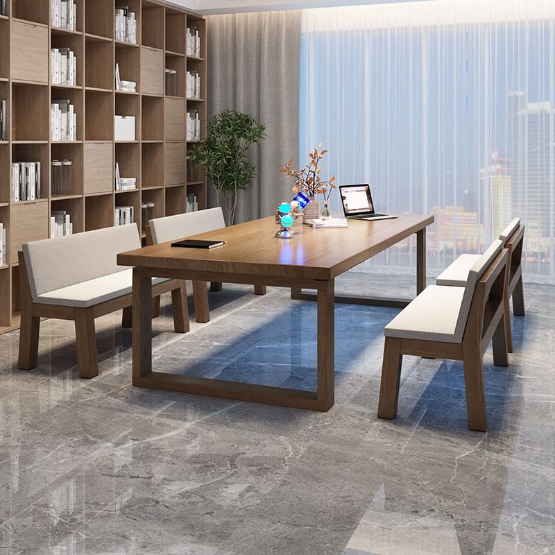 Zeitgenössischer rechteckiger Bürokiefernkiefern Schreibtisch für Büro