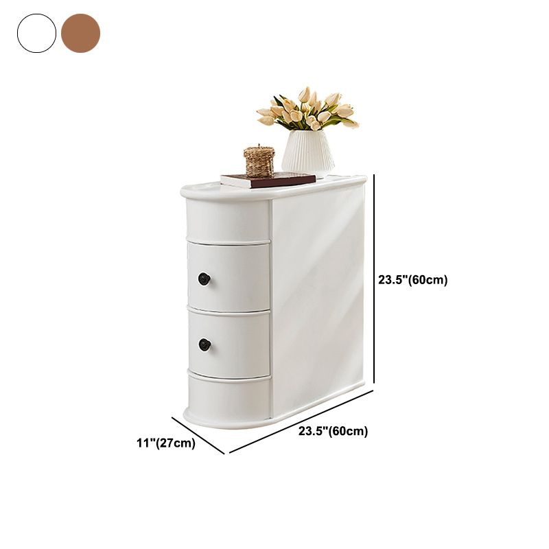 2-Drawer Wood Side Table North European Geometric Corner Table