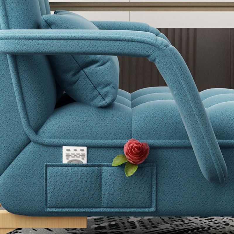 Sedia reclinabile regolabile da 22,8 "reclinabile in legno nordico con stoccaggio e poggiapiedi