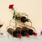 Glam Countertop Wine Rack Metal Wine Bottle Rack for Living Room