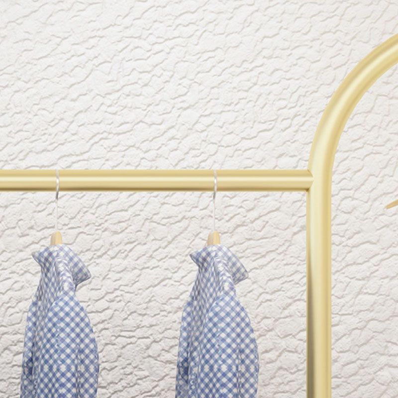 Glam Coat Rack Metal Rails y ganchos enmarcados de metal