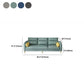 3/4 plazas 27.5 "H Lino Sofá de brazo cuadrado de color sólido para sala de estar