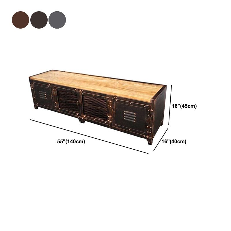 15.75"W TV Stand Enclosed Storage Industrial Style TV Console with 4 Doors Clearhalo 'furn' 'furn_tv_stands_entertainment_centers' 'Furniture' 'Living Room Furniture' 'TV Stands & Entertainment Centers' 'TV Stands & Media Storage Furniture' 'tv_stands_entertainment_centers' 1200x1200_556fd0eb-5317-4d6f-9e25-357c875a2c5b