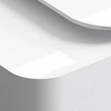 Cabinet de bureau exécutif blanc contemporain Piédestal de bureau en forme de forme en L