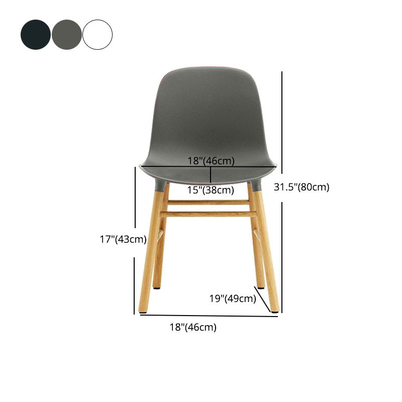 Modern Style Chairs Dining Armless Chairs with Wooden Legs for Kitchen Clearhalo ' kitchen&dining_furn' 'Dining Chairs' 'Dining Tables & Seating' 'dining_chair' 'furn' 'furn_dining_chair' 'Furniture' 'furniture_dining_chair' 'Kitchen & Dining Furniture' 'kitchen' 1200x1200_5575b415-ce90-47c8-9ee2-5fee00c45769