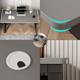 Escritorio de oficina de acero y madera artificial escritorio rectangular de la computadora con gestión de cables