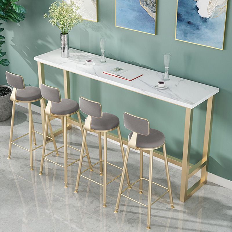 1/2/5 pezzi tavolo da barra di ferro moderno set rettangolo in legno ingegnerizzato set con poggiapiedi