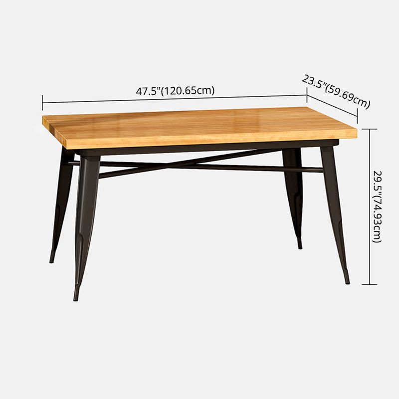 Industrial Style Solid Wood Dining Set with Fixed Table and 4 Legs Base for Home Use Clearhalo 'Dining Room Sets' 'Dining Tables & Seating' 'dining_room_set' 'furn' 'furn_dining_room_set' 'Furniture' 'furniture_dining_room_set' 'Kitchen & Dining Furniture' 'kitchen&dining_furn' 'kitchen' 1200x1200_5577fecc-b35a-4d7e-8ff4-d526dda14168