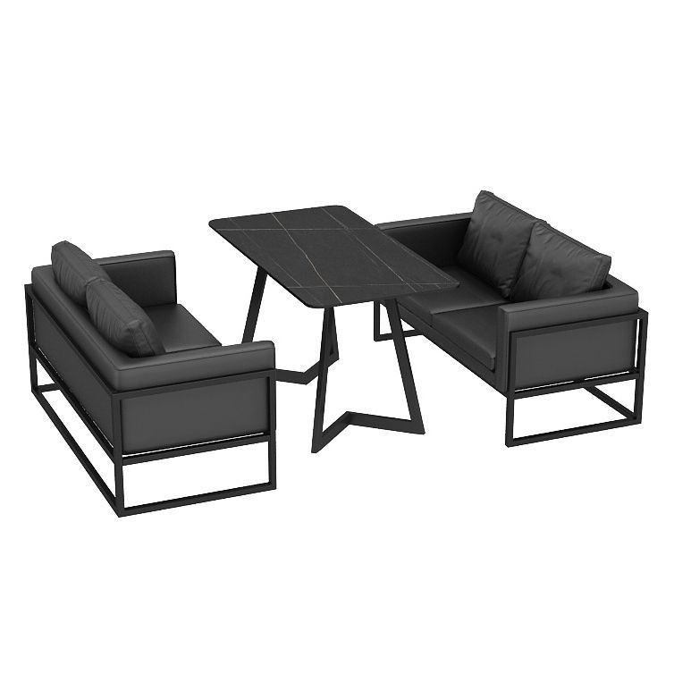 Industrial Dining Room Table Black Metal Base Table for Home Kitchen Dinner Clearhalo ' dining_table' 'Dining Tables & Seating' 'Dining Tables' 'furn' 'furn_dining_table' 'Furniture' 'furniture_dining_table' 'Kitchen & Dining Furniture' 'kitchen&dining_furn' 'kitchen' 'kitchen_dining_table' 1200x1200_5578f791-39d7-4d78-ab86-793b37a1443b