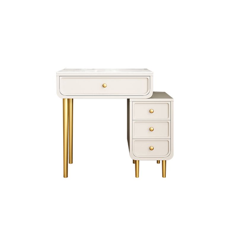 Tavolo da toeletta da top di vanità e sgabelli in ardesia glam