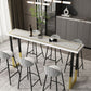 Glam Style Cocktail Bar Table 42-inch Height Wood Top Iron Frame Bar Table Clearhalo 'Bar Furniture' 'Bar Tables' 'bar_tables' 'Furniture' 'furniture_bar_tables' 'Kitchen & Dining Furniture' 'kitchen&dining_furn' 'kitchen' 1200x1200_557a9989-1ef4-4115-aa84-c29374bdba48