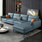 Faux Leather Stain-Resistant Sectional with Pillow Back for Four People Clearhalo 'furn' 'furn_sectionals' 'Furniture' 'Living Room Furniture' 'Sectionals' 1200x1200_557b2546-5e33-43a9-b250-7e047b6d89c8