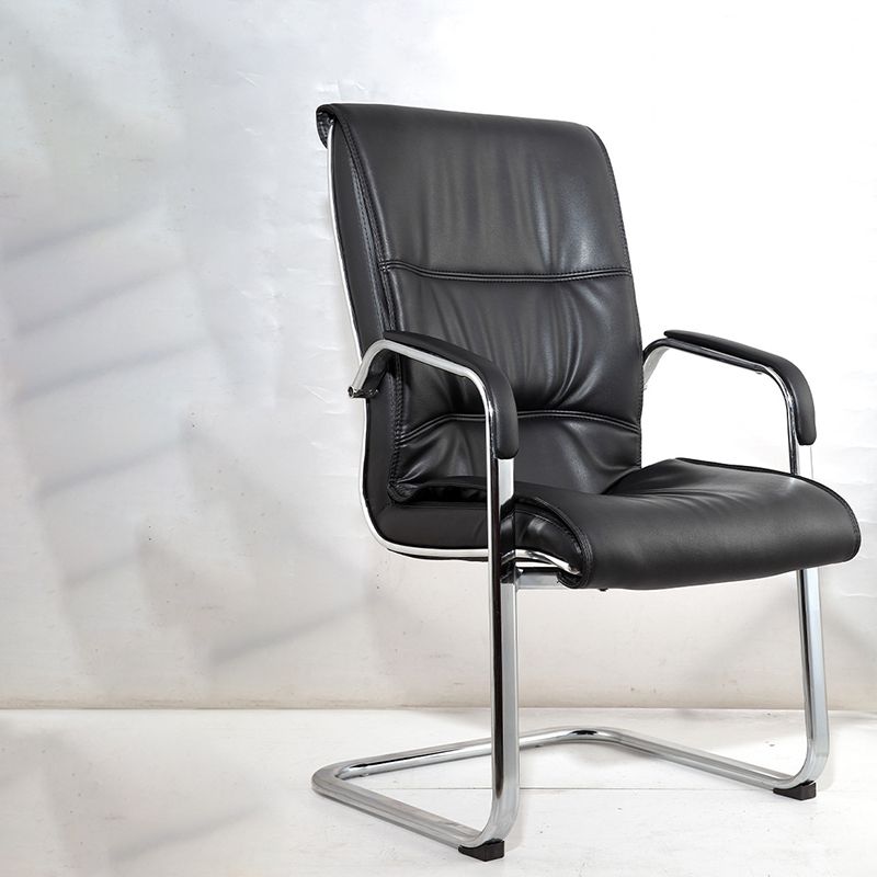 Contemporary Ergonomic Office Chair Mid-Back No Wheels Guest Chair Clearhalo 'furn' 'furn_office_chair' 'Furniture' 'Office Chairs' 'Office Furniture' 'office_chair' 1200x1200_557b52c6-b334-48c8-88c6-dfba833f0181