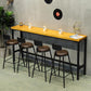Solid Wood Bar Table Industrial Rectangle Bar Table with Trestle Base in Black Clearhalo 'Bar Furniture' 'Bar Tables' 'bar_tables' 'furn' 'furn_bar_tables' 'Furniture' 'furniture_bar_tables' 'Kitchen & Dining Furniture' 1200x1200_557bd638-d9c3-48b9-be88-e771088aac24