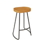 Tabouret de bar à tabouret en bois massif contemporain avec repose-pieds