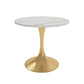 Glam Sintered Stone Dining Table Set Round 1/3/4/5 Pieces Dining Set for Home Use Clearhalo 'Dining Room Sets' 'Dining Tables & Seating' 'dining_room_set' 'furn' 'furn_dining_room_set' 'Furniture' 'Kitchen & Dining Furniture' 1200x1200_557d76f3-e2a7-4787-ae76-c39aa8d738a8