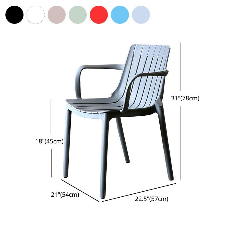 Contemporary Style Stackable Chairs Dining Arm Chairs with Plastic Legs Clearhalo 'Dining Chairs' 'Dining Tables & Seating' 'dining_chair' 'furn' 'furn_dining_chair' 'Furniture' 'furniture_dining_chair' 'Kitchen & Dining Furniture' 1200x1200_557eaf9c-13ce-460a-8f3b-13665f56856b