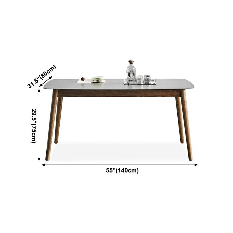 Solid Wood Mid-Century Modern Table Rectangle Sintered Stone Table Clearhalo ' dining_table' 'Dining Tables & Seating' 'Dining Tables' 'furn' 'furn_dining_table' 'Furniture' 'furniture_dining_table' 'Kitchen & Dining Furniture' 'kitchen&dining_furn' 'kitchen' 'kitchen_dining_table' 1200x1200_557efcbe-4fd3-4ad5-a6ad-686356042fd3