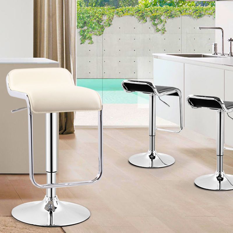 Modern Adjustable Backrest Counter Stool Steel Study Bar Stool with Cushion and Pedal Clearhalo 'Bar Furniture' 'Bar Stools' 'bar_stools' 'furn' 'furn_bar_stools' 'Furniture' 'furniture_bar_stools' 'Kitchen & Dining Furniture' 1200x1200_5582ce04-51db-4a56-b01f-60f8159a2b5b