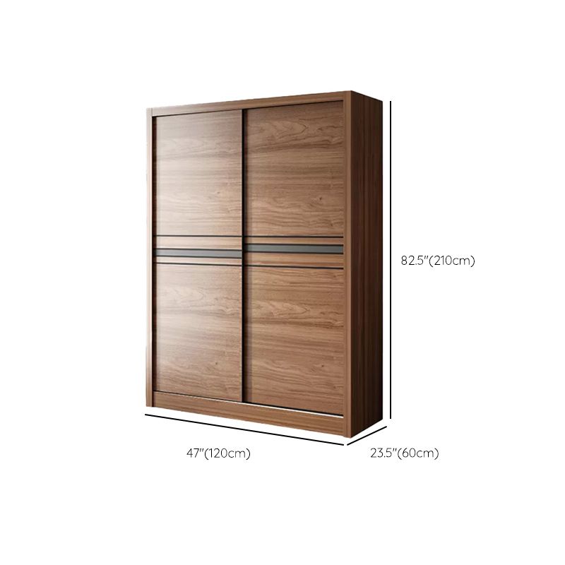 Gabinete de almacenamiento de madera de dormitorio Puertas correderas tradicionales Armario