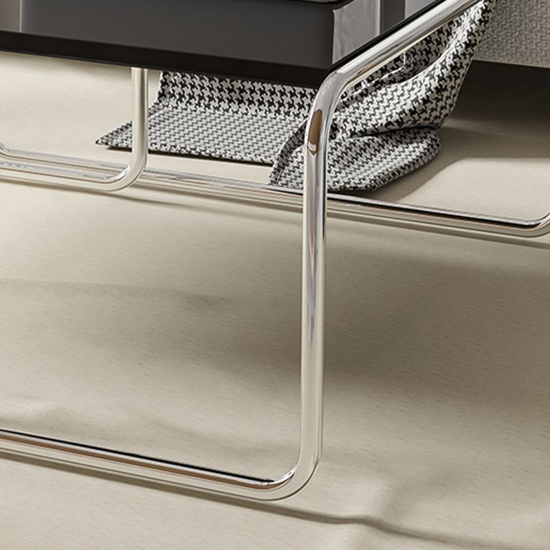 Sled 2 Nesting Coffee Table Modern Glass Coffee Table in Black and White Clearhalo 'Coffee & Accent Tables' 'Coffee Tables' 'coffee_tables' 'furn' 'furn_coffee_tables' 'Furniture' 'furniture_coffee_tables' 'Living Room Furniture' 1200x1200_55841d97-d396-4bc3-9678-c338772219d7