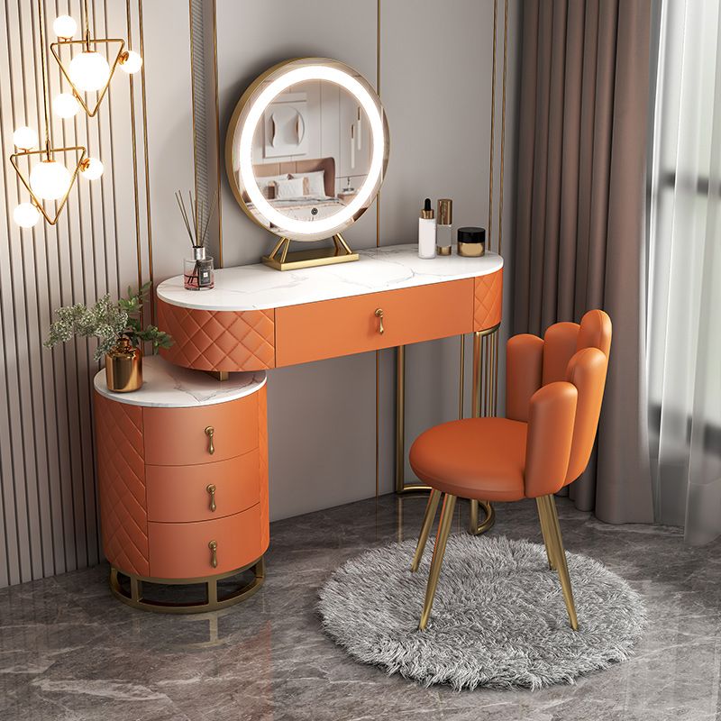 Glam Bedroom Make-up Vanity Mirror With Drawer Makeup Vanity Set