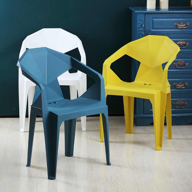 Nordic Style Plastic Dining Armchair Open Back Dining Side Chair for Restaurant Clearhalo ' kitchen&dining_furn' 'Dining Chairs' 'Dining Tables & Seating' 'dining_chair' 'furn' 'furn_dining_chair' 'Furniture' 'furniture_dining_chair' 'Kitchen & Dining Furniture' 'kitchen' 1200x1200_5585f6f0-4326-480f-9a99-5e16e6788632