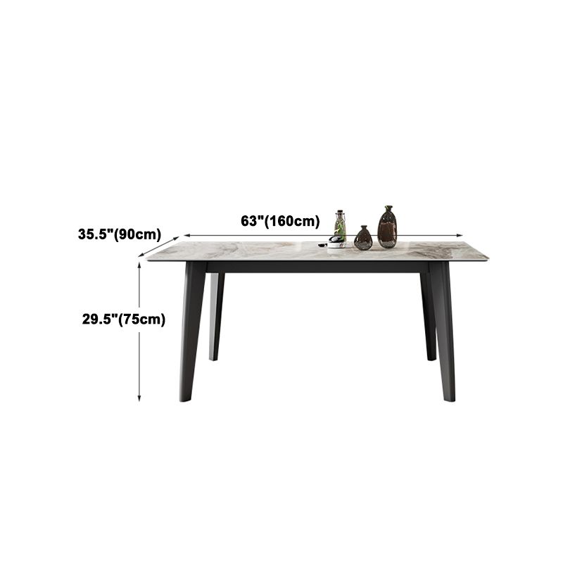 Modern Sintered Stone Rectangle Table Set 1/4/5/7 Pieces Dining Set Clearhalo 'Dining Room Sets' 'Dining Tables & Seating' 'dining_room_set' 'furn' 'furn_dining_room_set' 'Furniture' 'Kitchen & Dining Furniture' 1200x1200_55868dde-4ba2-44e6-a701-cea97a3b948b