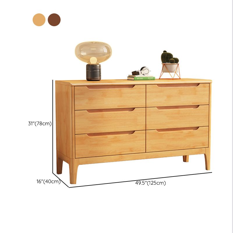 Contemporary Chest Home Rubber Wood Storage Chest with Drawers Clearhalo 'Bedroom Furniture' 'Dressers & Chests' 'dressers_chests' 'furn' 'furn_dressers_chests' 'Furniture' 1200x1200_5586a333-d575-48ef-a343-4c267d124124