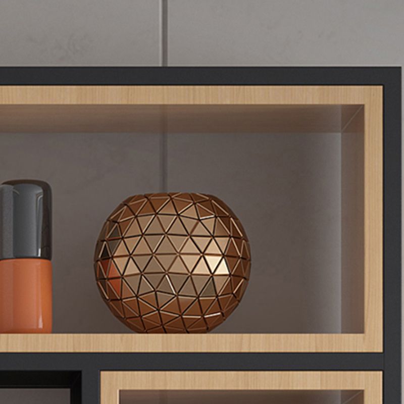 Industrial Open Etagere Bookshelf Iron Frame Solid Wood Shelf Bookshelf Clearhalo 'Bookcases' 'furn' 'furn_bookcases' 'Furniture' 'furniture_bookcases' 'kitchen' 'kitchen_bookcases' 'Living Room Furniture' 'Office Furniture' 1200x1200_5586c8fd-3981-42b2-b7ba-a2c8c757ac84