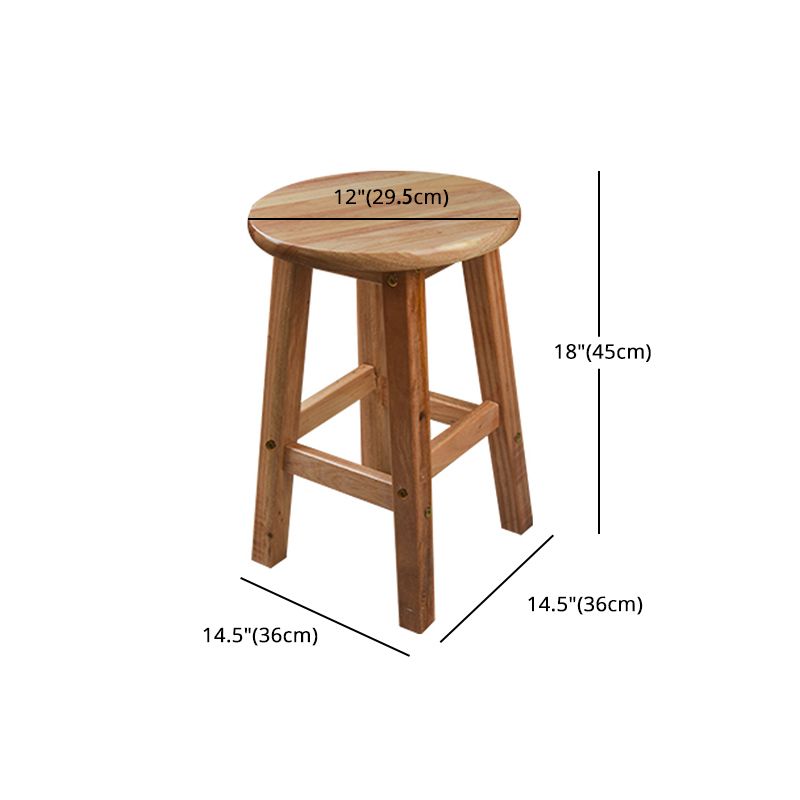 Modern Round Backless Bar Stool Indoor Oak Wood Natural Finish Counter Stool Clearhalo 'Bar Furniture' 'Bar Stools' 'bar_stools' 'furn' 'furn_bar_stools' 'furniture_bar_stools' 'Kitchen & Dining Furniture' 'kitchen&dining_furn' 'kitchen' 'kitchen_furn' Furniture' 1200x1200_5586c972-a6a3-4baf-b1d3-074a34aab81f