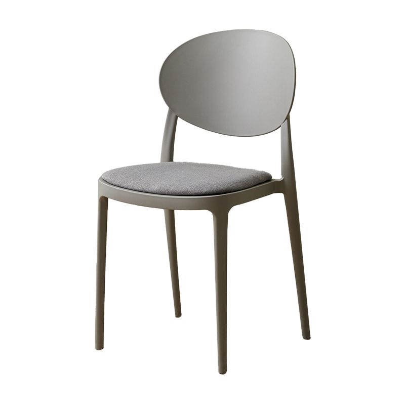 Scandinavian Plastic Restaurant Side Chair Open Back Matte Finish Dining Chair Clearhalo ' kitchen&dining_furn' 'Dining Chairs' 'Dining Tables & Seating' 'dining_chair' 'furn' 'furn_dining_chair' 'Furniture' 'furniture_dining_chair' 'Kitchen & Dining Furniture' 'kitchen' 1200x1200_5586e3d7-9462-49d9-aa5e-8b5415fac3dc