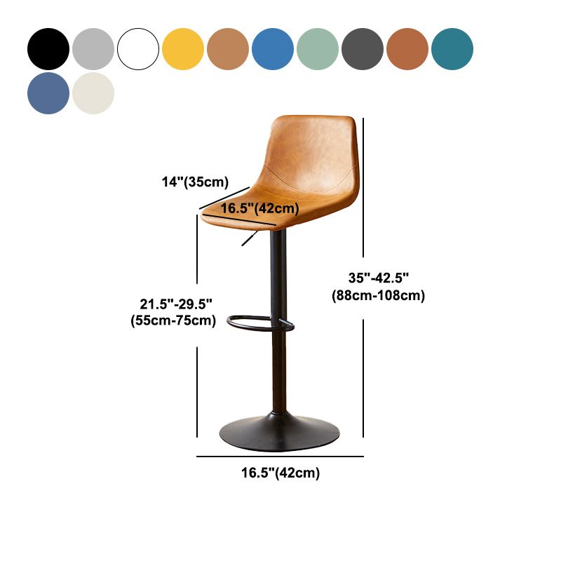 Industrial Liftable Bar-stool Metal Counter Bar Stool with Metal Legs Clearhalo 'Bar Furniture' 'Bar Stools' 'bar_stools' 'furn' 'furn_bar_stools' 'Furniture' 'furniture_bar_stools' 'Kitchen & Dining Furniture' 1200x1200_558794a3-b143-483e-8797-4962a0903577