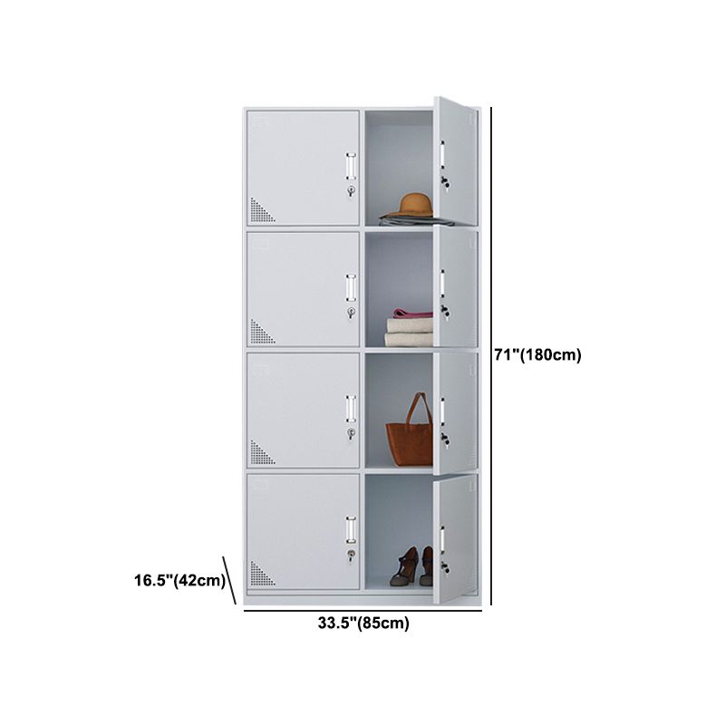 Modern & Contemporary Cabinet for Bathroom Grey Metal Storage Cabinet Clearhalo 'Armoires & Wardrobes' 'armoires_wardrobes' 'Bedroom Furniture' 'furn' 'furn_armoires_wardrobes' 'Furniture' 1200x1200_5589409b-3c3c-47ea-9b1f-620d18cdc48e