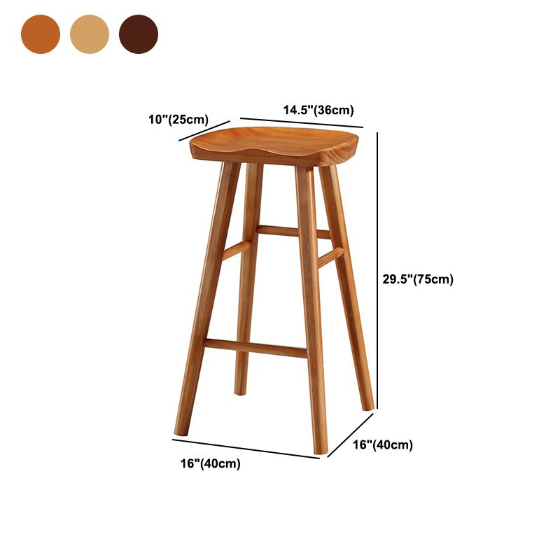 Contemporary Backless Footrest Stool Contoured Pine Solid Wood Bar Stool Clearhalo 'Bar Furniture' 'Bar Stools' 'bar_stools' 'furn' 'furn_bar_stools' 'Furniture' 'Kitchen & Dining Furniture' 1200x1200_558a1ef6-802e-44d1-a950-bdc4d4932c6d