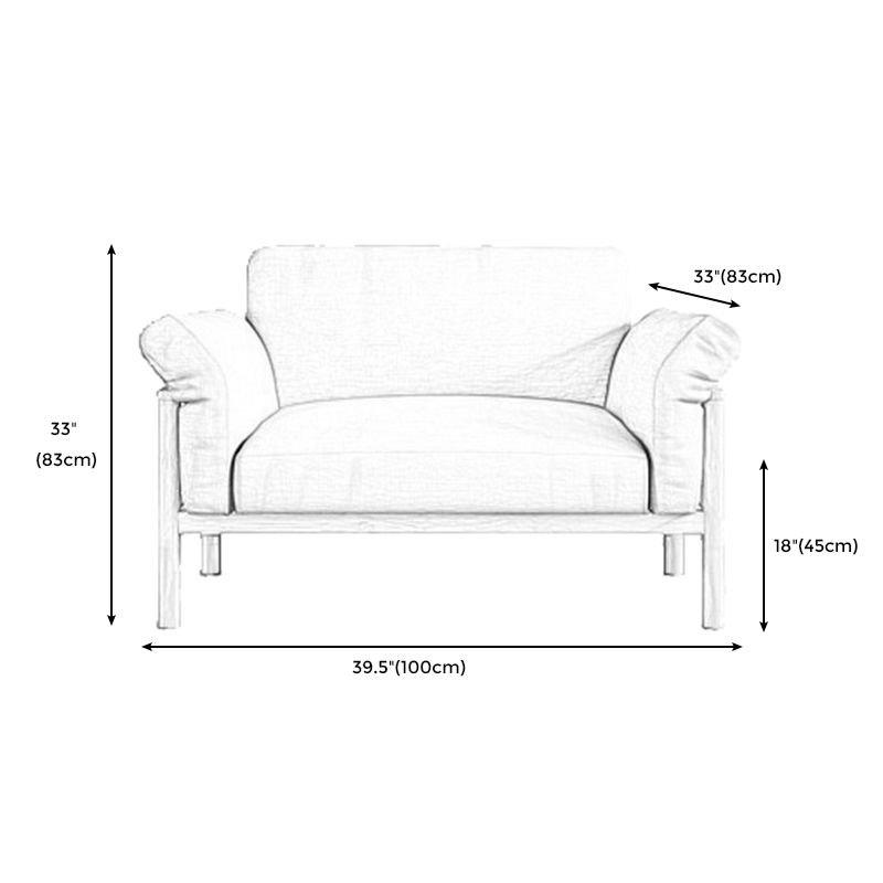 Pillow Top Arm Sofa Cushions 32.68" D x 32.68" H Slipcovered Sofa Clearhalo 'furn' 'furn_sofas' 'Furniture' 'furniture_sofas' 'kitchen' 'kitchen_sofas' 'Living Room Furniture' 'Sofa' 'sofas' 1200x1200_558a3b4d-3a23-4e55-bf1a-ad29e0bb464d