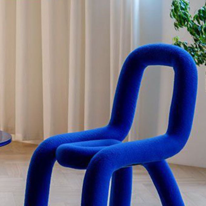 Home Stoffen eetkamerstoelen Designerstijl armloze stoel met open rug