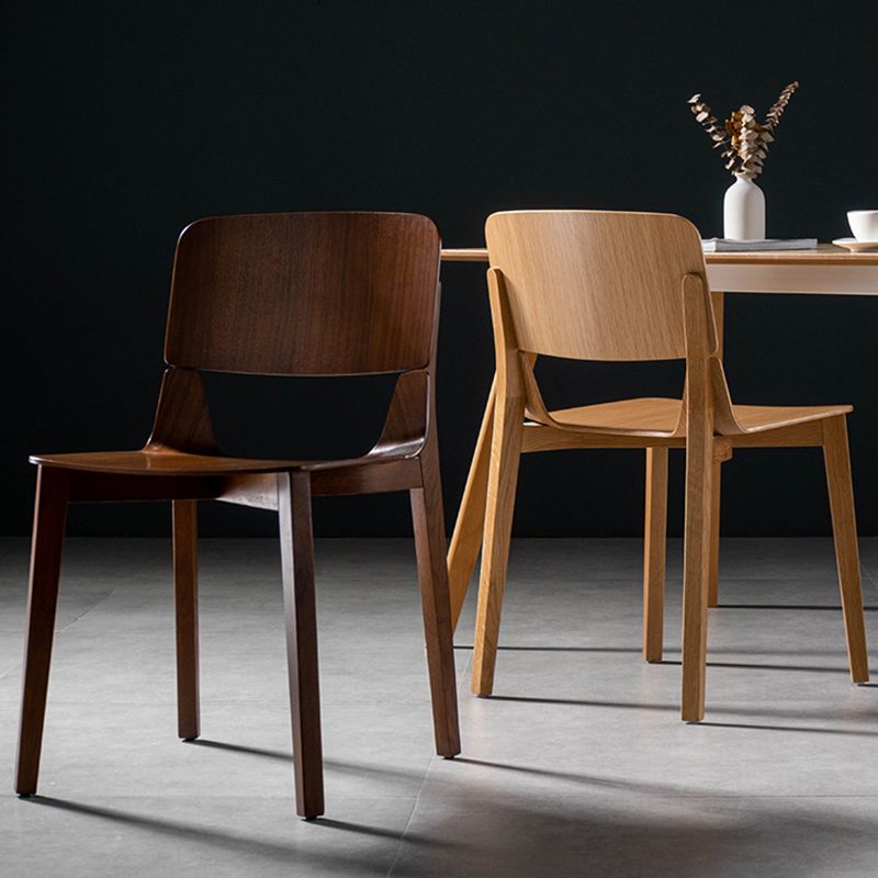 Modern Wood Dining Chair Open Back Dining Armless Side Chairs for Home Clearhalo ' kitchen&dining_furn' 'Dining Chairs' 'Dining Tables & Seating' 'dining_chair' 'furn' 'furn_dining_chair' 'Furniture' 'furniture_dining_chair' 'Kitchen & Dining Furniture' 'kitchen' 1200x1200_558cc500-759e-4336-bb66-682a3321d146