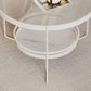 Minimalism Glass Top Coffee Table Round Metal Frame Cocktail Table Clearhalo 'Coffee & Accent Tables' 'Coffee Tables' 'coffee_tables' 'furn' 'furn_coffee_tables' 'Furniture' 'Living Room Furniture' 1200x1200_558d4f44-c801-46ae-b7ea-e0ef527a6d97