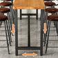 Modern 1/9 Pieces Bar Table Set Rectangle Pine Wood Counter Table for Milk Tea Shop